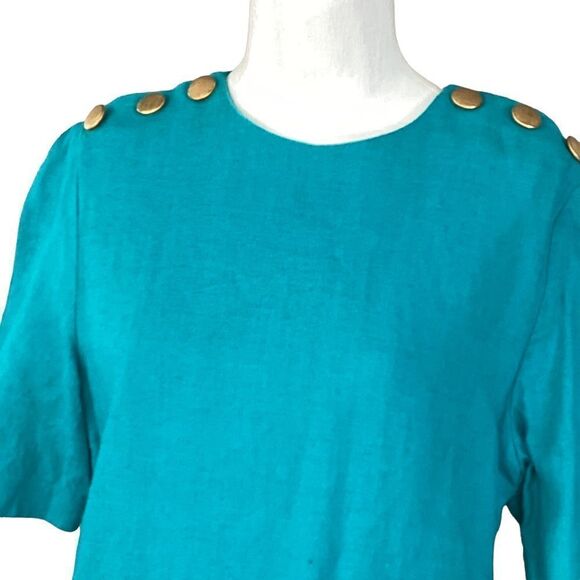 Vintage Nipon Executive size 16 linen dress. 0609 - Picture 4 of 9